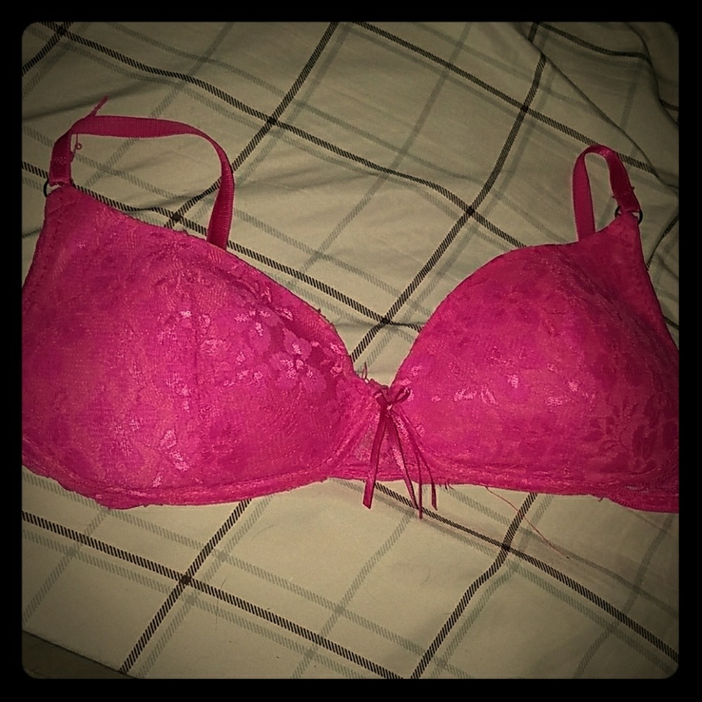 Pink bra